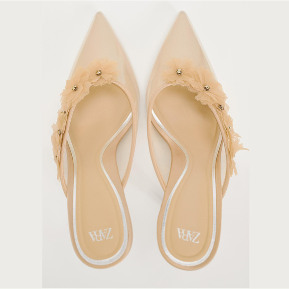 ZARA Heeled Mules NWT - Picture 4 of 14